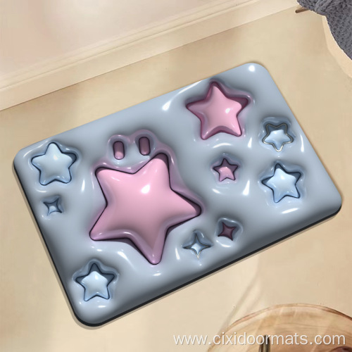 Custom 3D stereoscopic feeling funny printing bath mat